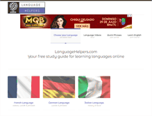 Tablet Screenshot of languagehelpers.com